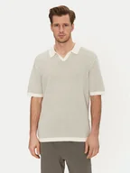 Koszulki męskie - Only & Sons Polo Kian 22033457 Beżowy Relaxed Fit - miniaturka - grafika 1