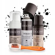 Środki do obuwia i ubrań - Pielęgnacja i Impregnacja Czarnych Butów z Zamszu Nubuku Coccine Zestaw 4w1 - miniaturka - grafika 1