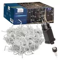 Oświetlenie świąteczne - Kurtyna zewnętrzna sople 11 m 300 LED zimna biel - miniaturka - grafika 1