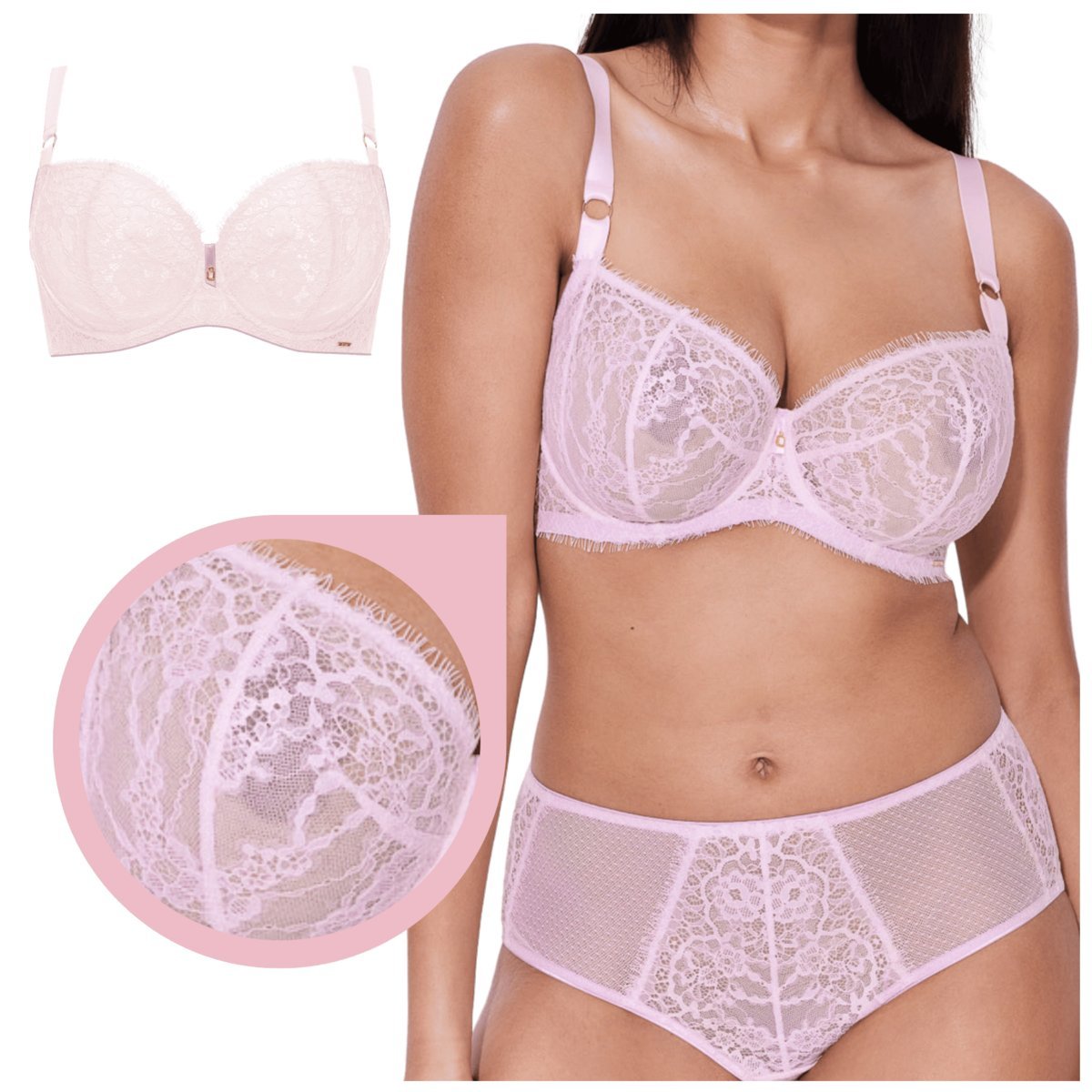 Biustonosz ALLES HUSH BLUSH M jasny róż - 70G