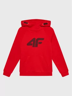 4F Bluza HJZ22-JBLM002 Czerwony Regular Fit - Odzież sportowa dziecięca - miniaturka - grafika 1