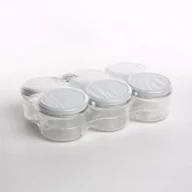 Pojemniki kuchenne - Komplet 6 słoików 235 ml+ zakrętka biała 6,5 cm - miniaturka - grafika 1