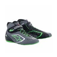 Odzież do sportów motorowych - Buty kartingowe Alpinestars TECH 1-KX V2 szaro-zielone - miniaturka - grafika 1