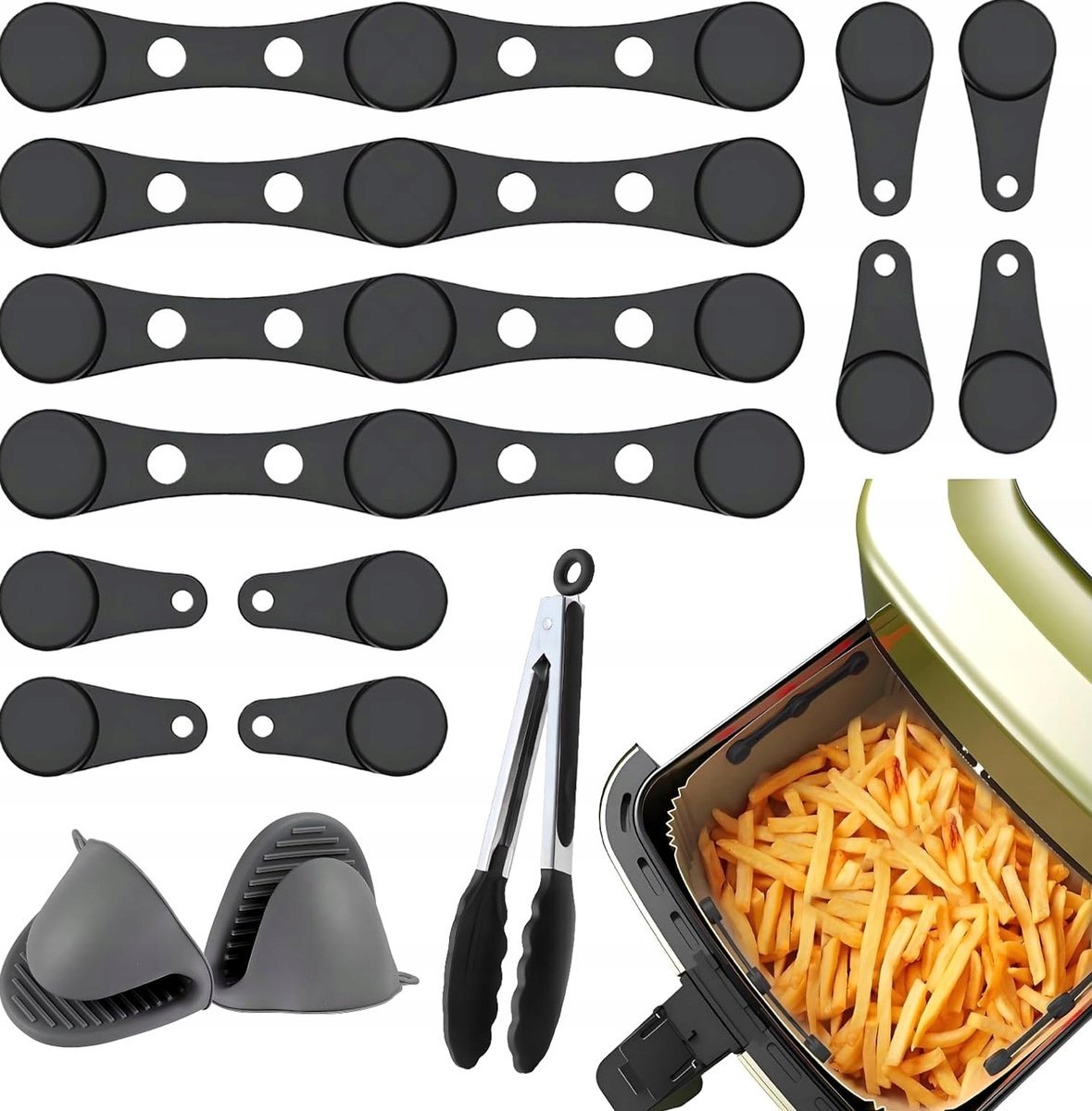 AKCESORIÓW 15 SZTUK AIRFRYER, 12 MAGNESÓW NA PAPIER DO PIECZENIA AIRFRYER