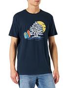 Koszulki męskie - Springfield Męski T-shirt płaszcz Arbol Podkoszulek, Ciemnoniebieski, S - miniaturka - grafika 1
