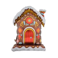 Balony i akcesoria - BALON FOLIOWY STOJĄCYCHATKA Z PIERNIKA NA BOŻE NARODZENIE 73X100CM - miniaturka - grafika 1