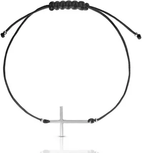 Bransoletka sznurkowa Krzyżyk srebrny - Bransoletki Bransoletka sznurkowa Krzyżyk srebrny - Bransoletki - miniaturka - grafika 1