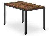 Stoły - SK Stół TESSA 120cm x 60cm - rustykalny / czarne nogi emix - miniaturka - grafika 1