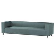Pokrowce na meble - Pokrowiec na sofę Klippan 4-osobową, City, szary błękit szenil, 246x86x58 cm - miniaturka - grafika 1
