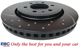 Przednie klocki YellowStuff + NAWIERCANE NACINANE tarcze hamulcowe EBC seria GD Ford F-150 2010- - Tarcze hamulcowe - miniaturka - grafika 12