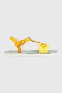 Buty dla dziewczynek - Camper sandały skórzane dziecięce kolor żółty - grafika 1