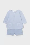 Dresy i komplety dla chłopców - Mayoral Newborn komplet bawełniany niemowlęcy kolor niebieski - miniaturka - grafika 1