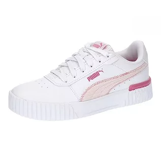 Buty dla dziewczynek - PUMA Carina 2.0 sztruksowe trampki dziewczęce, Puma Biały mroźny różowy Truskawka Burst - grafika 1
