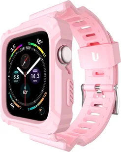 PASEK ETUI DO ZEGARKA APPLE WATCH 1/2/3/4/5/6/7/8/9/SE 38/40/41mm RÓŻOWY - Akcesoria do smartwatchy - miniaturka - grafika 1