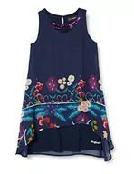 Sukienki - Desigual Sukienka dziewczęca Vest_juárez, niebieski (Navy 5000), 116 cm - miniaturka - grafika 1