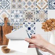 Naklejki na ścianę - Naklejki Laminowane Na Płytki Pastelowa Mozaika Marokańska Zestaw 24 Szt. - miniaturka - grafika 1