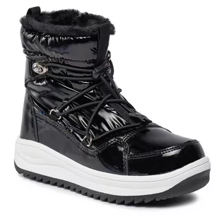 Buty dla dziewczynek - Śniegowce Leaf Sikvik LSIKV201O Black - grafika 1