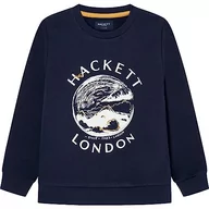 Bluzy dla chłopców - Hackett London Bluza chłopięca z grafiką, Niebieski (granatowy), 9 Lat - miniaturka - grafika 1