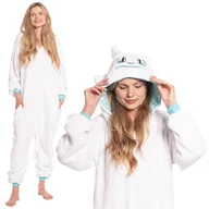Stroje karnawałowe - Piżama Damska Kombinezon Kigurumi Onesie Smok Szczerbatek Biały 165-175cm L - miniaturka - grafika 1