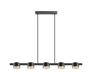 LED Żyrandol na lince MIRELLA 5xGX53/6W/230V czarny - Lampy sufitowe - miniaturka - grafika 1