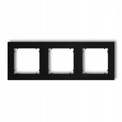 Klawisze i ramki - Karlik Ramka potrójna uniwersalna MINI 12MR-3 czarny 12MR-3 - miniaturka - grafika 1