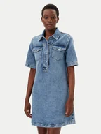 Sukienki - Liu Jo Sukienka jeansowa UA5191 D4990 Niebieski Regular Fit - miniaturka - grafika 1