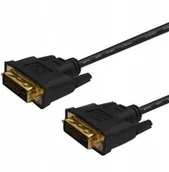 Kable komputerowe i do monitorów - SAVIO CL-31_A Kabel DVI DM – DVI DM 18+1 single link 1,8m - miniaturka - grafika 1