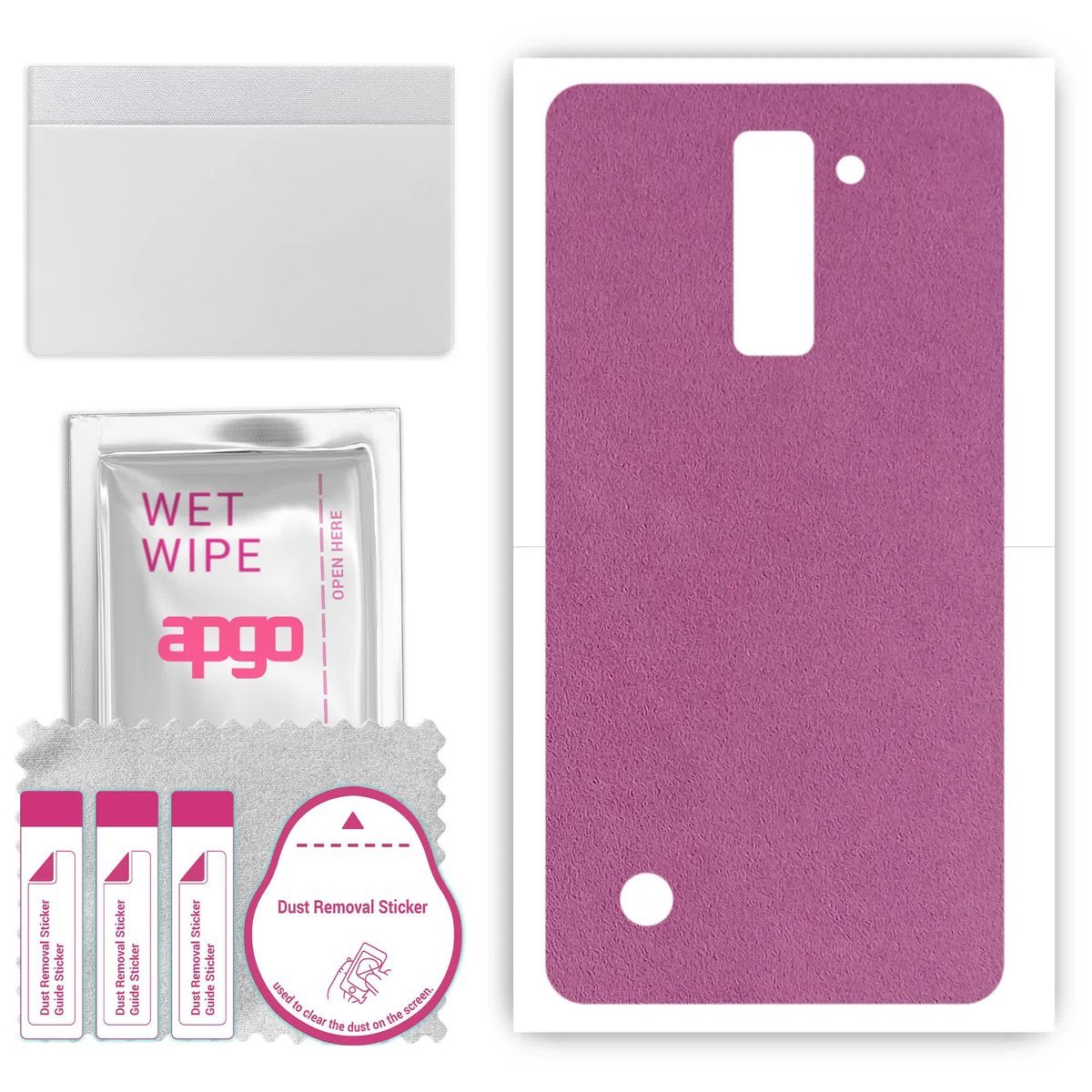 Folia naklejka skórka strukturalna na TYŁ Zamsz do LG Stylus 2 Plus - Zamsz Fioletowy - apgo SKINS