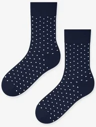 Skarpety męskie bawełniane w elegancki wzór ciemny granat Prestige Cerber - Skarpetki męskie - miniaturka - grafika 1