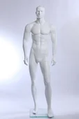 Manekiny wystawowe - M11-6 biały matowy lakierowany abstrakcyjny manekin mężczyzna - miniaturka - grafika 1