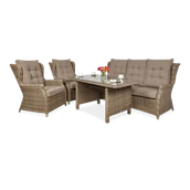 Meble ogrodowe - Komplet mebli Trivento 3 Focus Garden, Brown Dining, 4 elementy - miniaturka - grafika 1