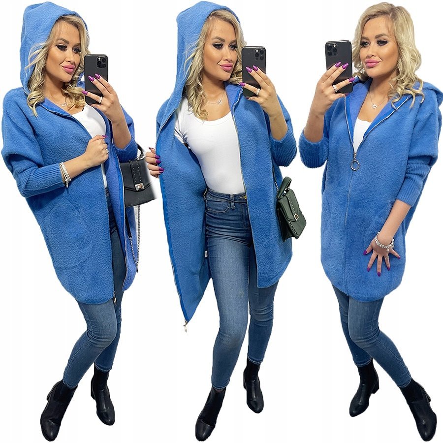 ALPAKI SUWAK PŁASZCZ WEŁNA KOLORY oversize DŁUGI