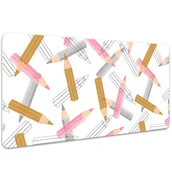 Podkładki na biurko - Podkładka na biurko dla dzieci Szkolne ołówki 100x50 cm - miniaturka - grafika 1