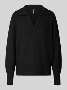 Sweter z dzianiny o kroju regular fit z dodatkiem wełny model ‘MALOU’ - Swetry damskie - miniaturka - grafika 1