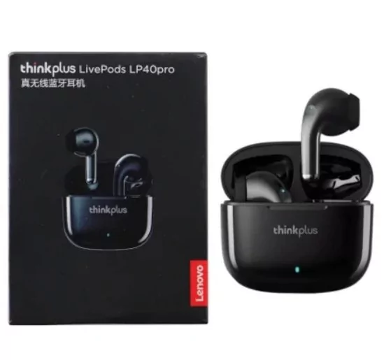 Słuchawki Bluetooth Lenovo ThinkPlus LivePods LP40 Pro Czarne Dokanałowe
