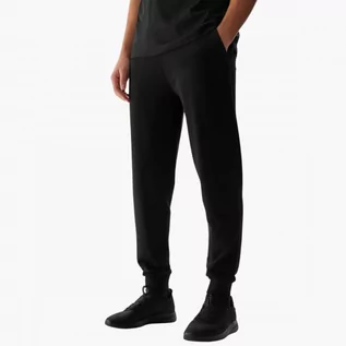 Spodnie sportowe męskie - Męskie Spodnie Dresowe 4F Bawełniane Czarne SS24TTROM603-20S - grafika 1