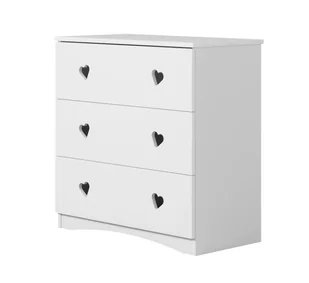 Komoda do pokoju dla dziewczynki, Julia, 80 cm, biel, mat - Komody dla dzieci - miniaturka - grafika 1