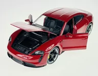 Samochody i pojazdy dla dzieci - WELLY PORSCHE TAYCAN TURBO S CZERWONY 1:24 SAMOCHÓD NOWY METALOWY MODEL - miniaturka - grafika 1