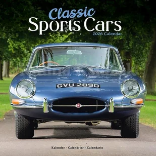 Classic Sports Cars Calendar 2026 Square Car Wall Calendar - 16 Month - Pozostałe książki - miniaturka - grafika 1