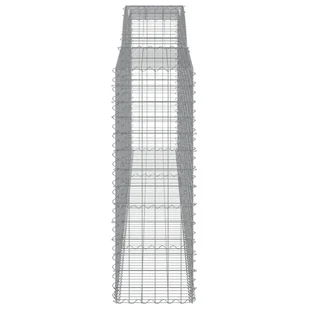 Kosze gabionowe, 4 szt, 400x50x140/160 cm, galwanizowane żelazo - Ogrodzenia - miniaturka - grafika 6