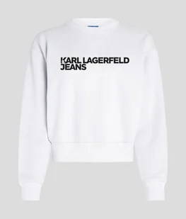 Damska bluza Karl Lagerfeld Jeans biała - KARL LAGERFELD - Bluzy damskie - miniaturka - grafika 1