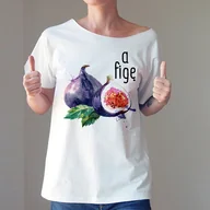 Koszule damskie - A figę Biały Oversize - miniaturka - grafika 1