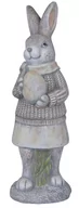 Figurki dekoracyjne - Królik ceramiczny z jajkiem, 15x13,6x46,6 cm - miniaturka - grafika 1