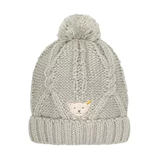 Czapki dla dzieci - Steiff Boy's Classic czapka beanie, Soft Grey Melange, 53 - grafika 1