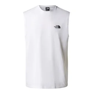 Koszulka The North Face Simple Dome Tank 0A87R3FN41 - biała - Koszulki męskie - miniaturka - grafika 1