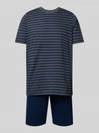 Piżamy męskie - Piżama z prążkowanym, okrągłym dekoltem - miniaturka - grafika 1