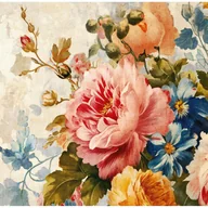 Fototapety - Fototapeta Kwiaty Róże Natura Vintage 150x105 cm Tapeta Do Sypialni Salonu Kuchni Na Flizelinie - miniaturka - grafika 1