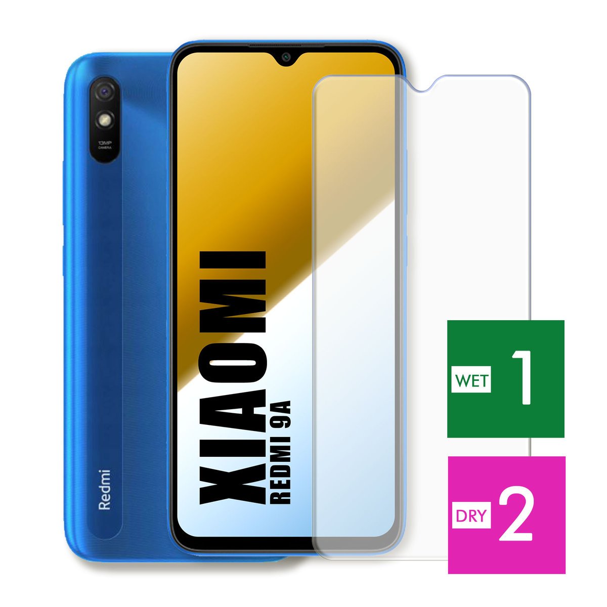 WZMOCNIONE SZKŁO DO XIAOMI REDMI 9A SZYBKA HARTOWANE 9H JAKOŚĆ