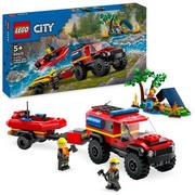 Klocki - LEGO 60412 City Terenowy wóz strażacki z łodzią ratunkową  - miniaturka - grafika 1
