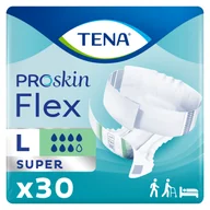 Pieluchy dla dorosłych - Tena Flex ProSkin, pieluchomajtki, rozmiar L, 83-120 cm, Super, 30 sztuk - miniaturka - grafika 1